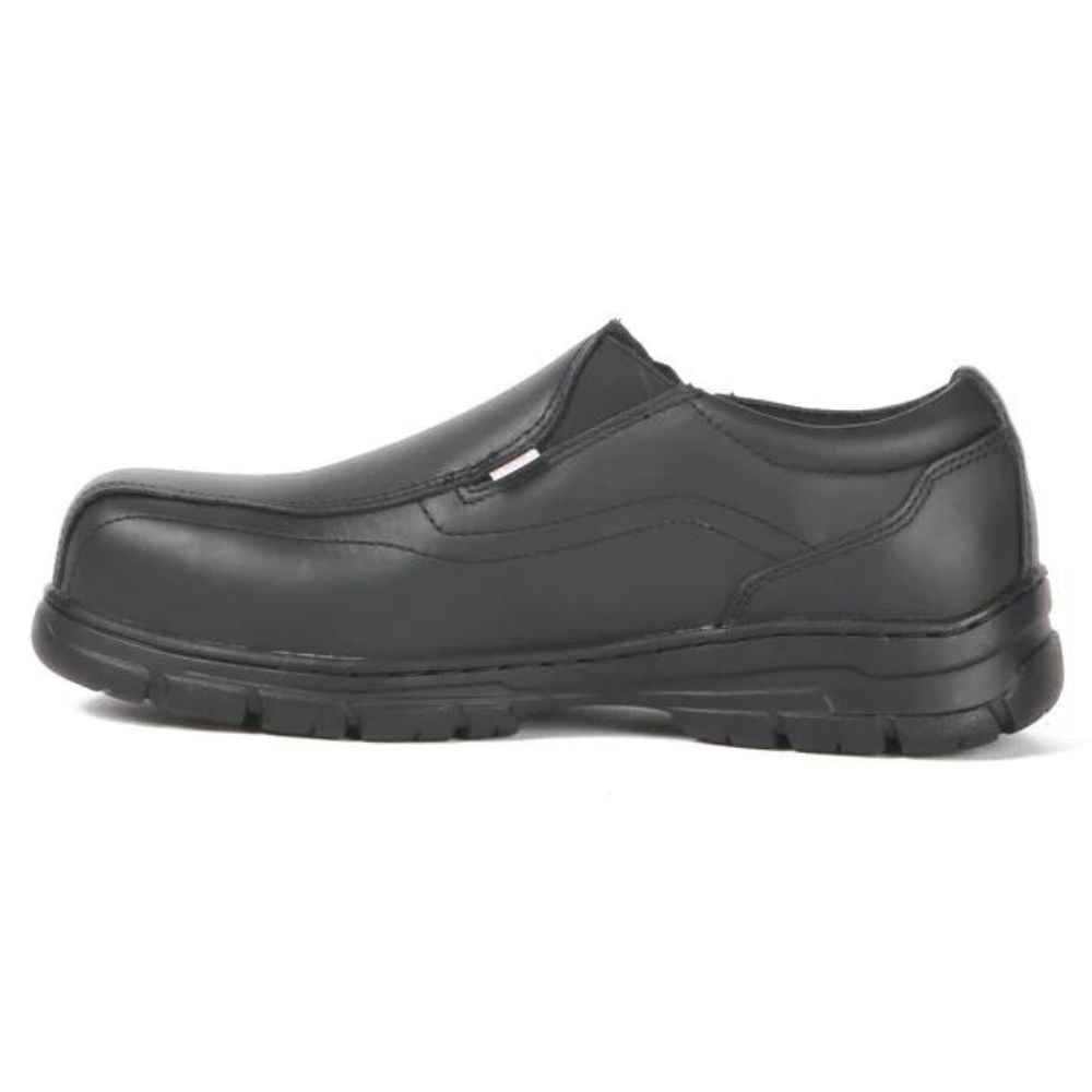 Acton Club Men's Steel Toe Slip-On Leather Work Shoes A9264 Size 11 - Durable Safety Shoes for Construction, Warehouse & Industrial Work