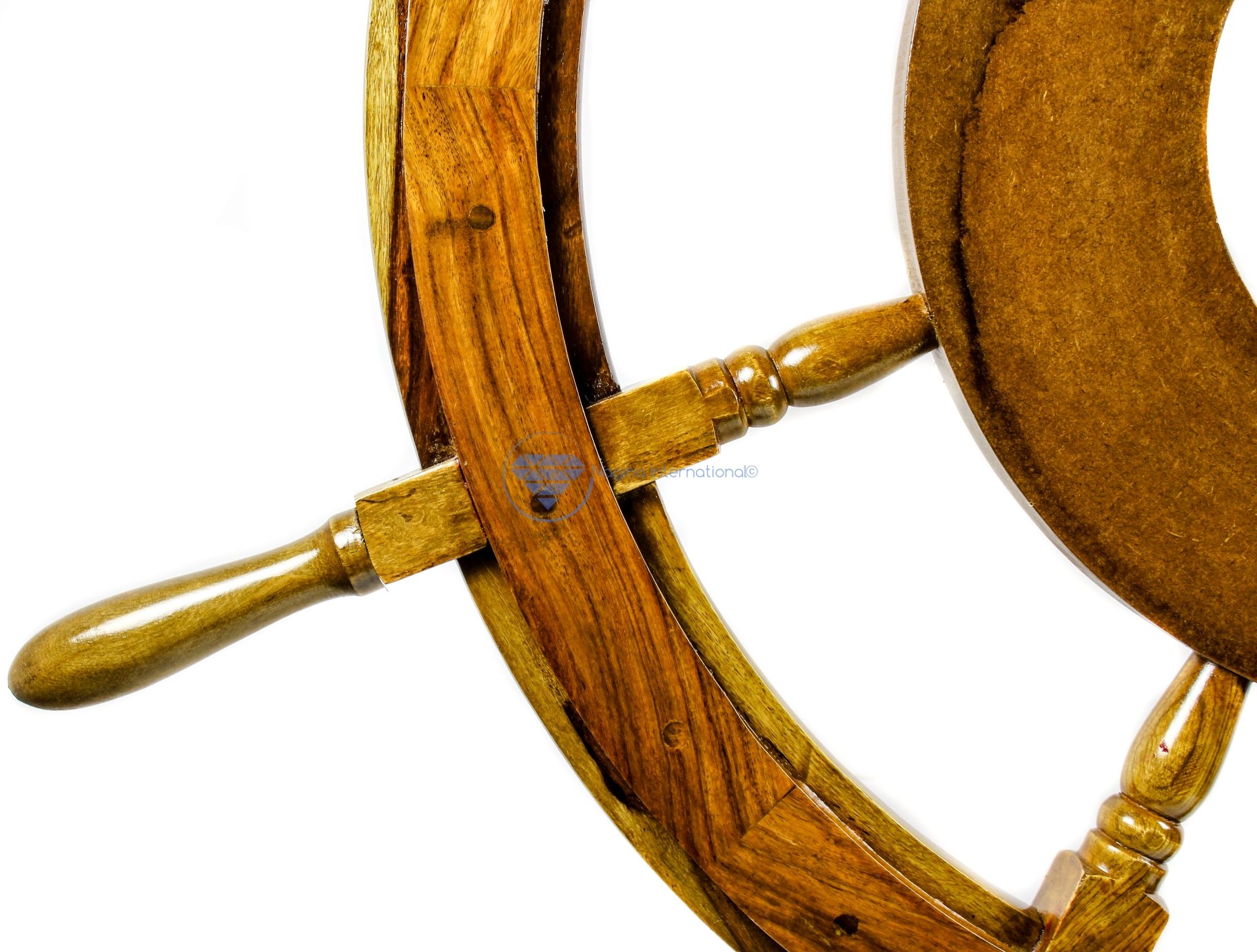 Nagina International 36 Inch Natural Nautical MDF Wooden Pirate Ship Steering Wheel - Rustic Home Decor, Pirate Themed Nursery Gift for Kids - Perfect for Coastal Living Rooms, Pirate Birthday Parties & Nautical Themed Weddings