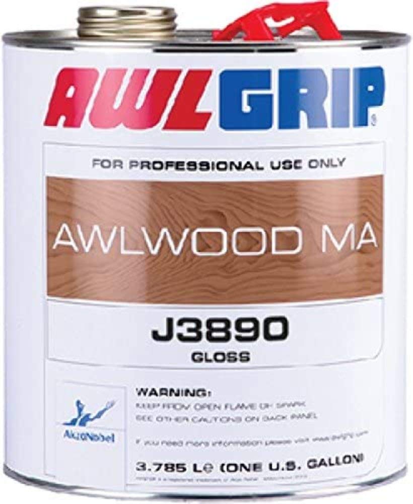 Awlgrip Awlwood Ma Gloss Finish Marine Varnish - 1 Gallon for Boat Wood Restoration & Protection | High-Gloss UV-Resistant Coating for Decks, Teak & Mahogany Surfaces