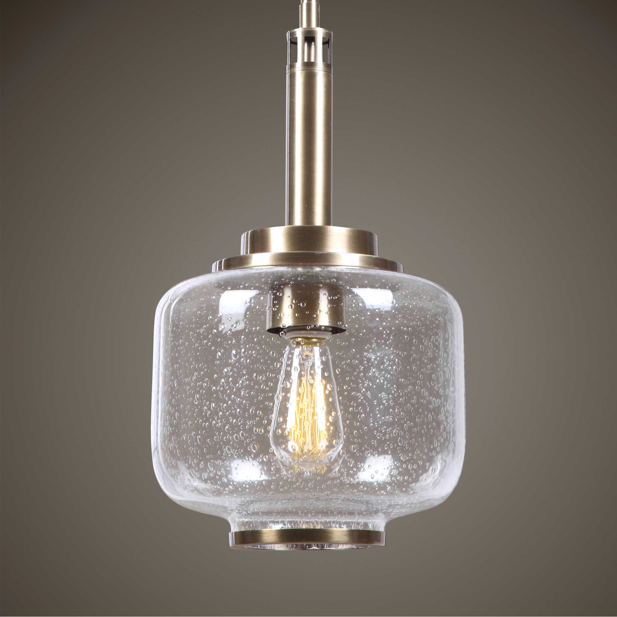 Wakefield Pendant Light Fixture - Modern Glass Hanging Light for Dining Room, Kitchen Island & Bedroom - 3 Available