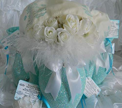 Elegant Wedding Champagne Flutes Set - 2 Crystal Toasting Glasses & 2 Cake Knives (4-Piece) - Perfect for Bridal Showers, Beach Weddings & Anniversary Gifts - White Bridal Party Accessories for Romantic Celebrations