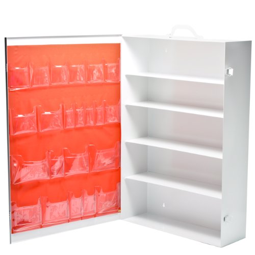 5-Shelf White Empty First Aid Cabinet - Wall Mount Medical Storage Organizer for Home, Office, Clinic & Emergency Use