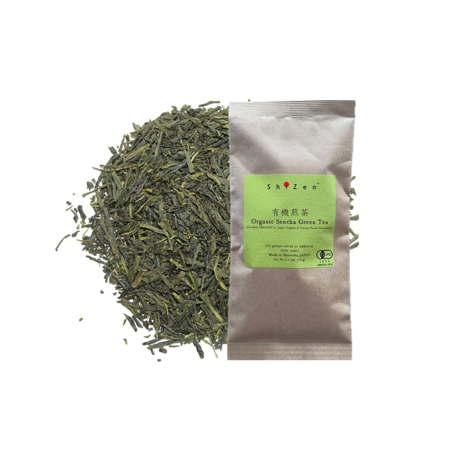 Premium Organic Sencha Green Tea Loose Leaf from Japan - ShiZen Tea (100% Natural, Antioxidant-Rich) | Perfect for Daily Wellness, Iced Tea & Japanese Tea Ceremonies