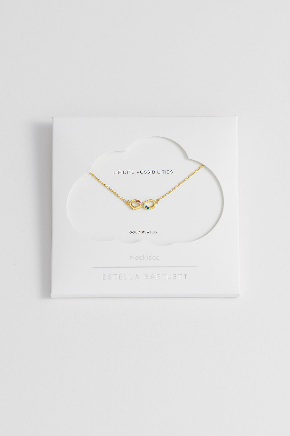 Rainbow CZ Infinity Necklace for Women - Sparkling Cubic Zirconia Pendant Jewelry - Perfect for Valentine's Day, Anniversary & Birthday Gifts