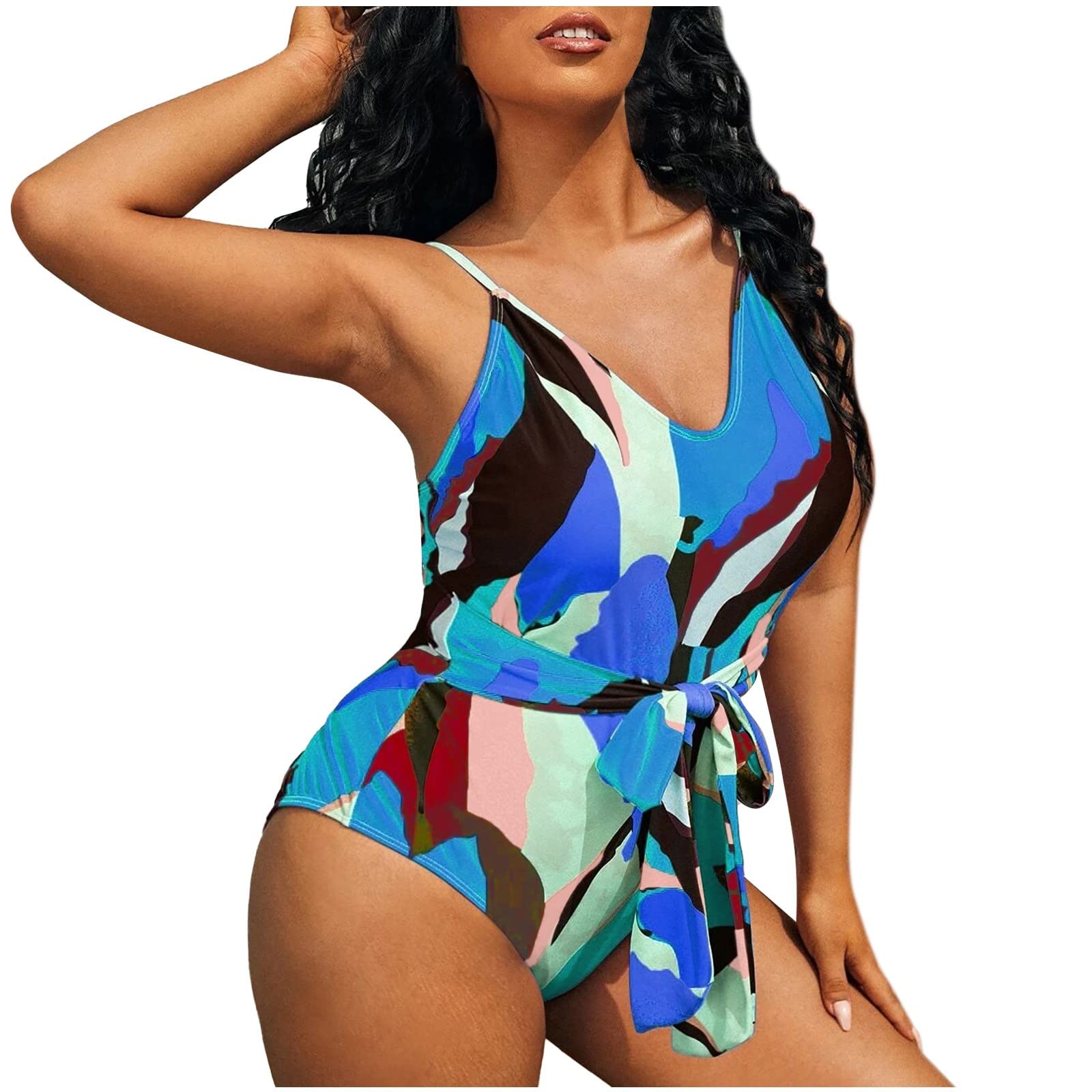 Xiloccer Women's One Piece Swimsuit - High Waisted Bathing Suit with Tube Top for Beach, Pool & Vacation | Cute & Fancy Swimwear for Summer, Swimming & Water Sports