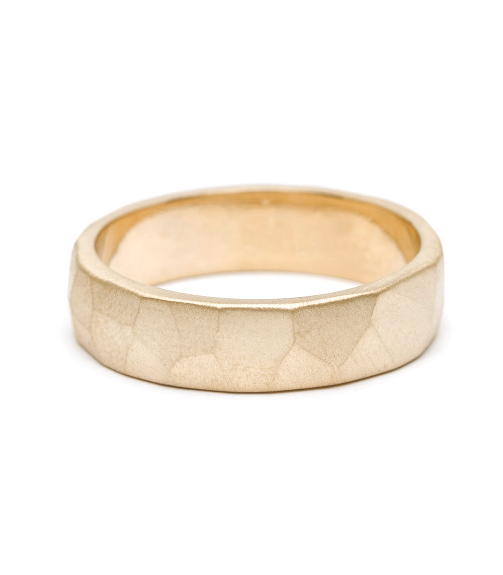 Elegant Faceted Wedding Band Ring for Women - 14K Gold or Sterling Silver Engagement & Anniversary Jewelry - Perfect for Bridal, Proposal & Special Occasions