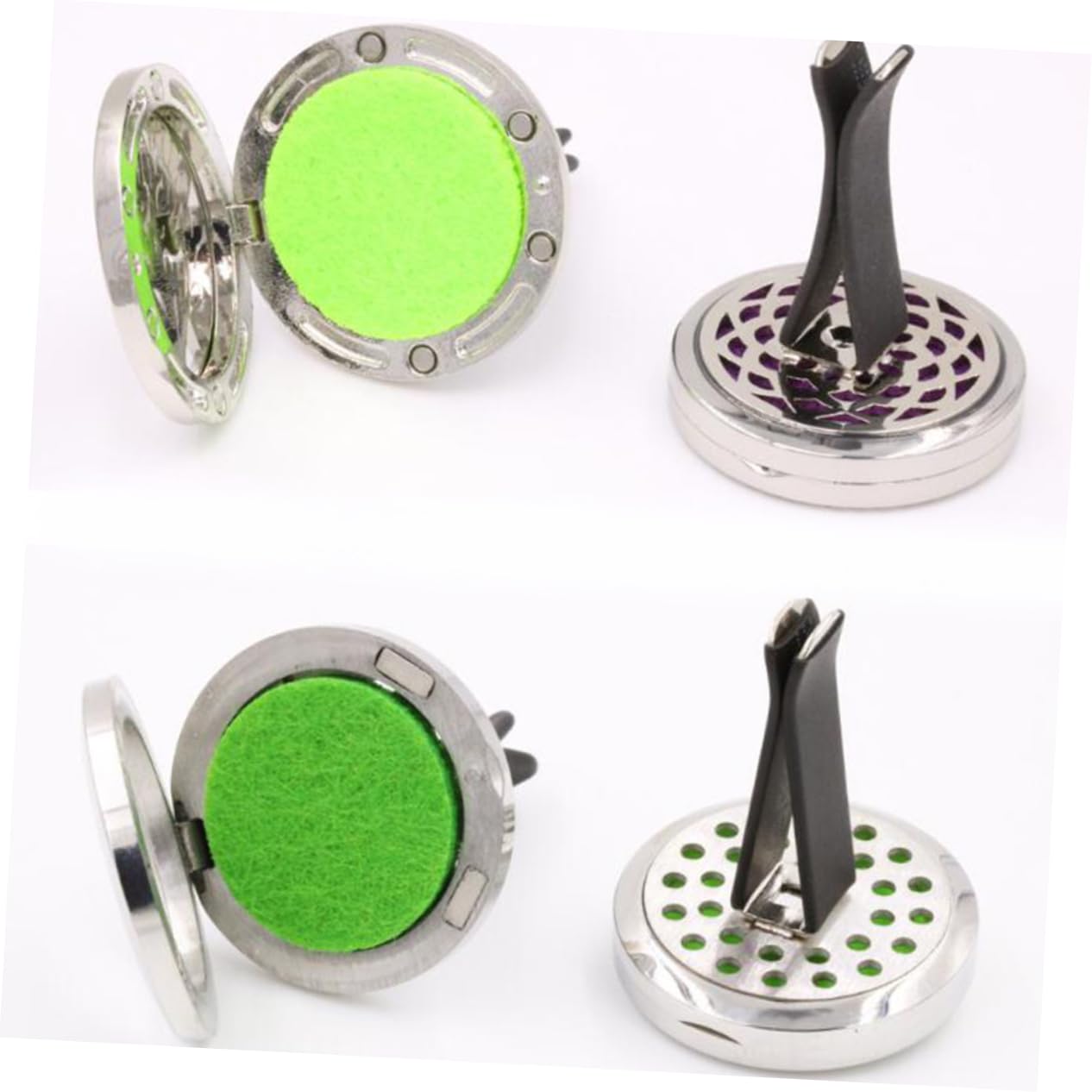 FAVOMOTO 2 Pack Car Air Freshener Diffuser - Essential Oil Aromatherapy Diffuser for Vehicles, Home & Office | Long-Lasting Fragrance, Stylish Design for Car Interior & Room Decor