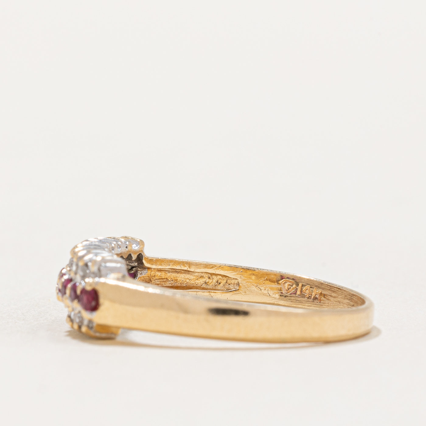 Exquisite Ruby & Diamond Row Ring - 0.20ctw Ruby & 0.10ctw Diamond - Size 7.5 - Elegant Jewelry for Women - Perfect for Anniversary, Engagement & Special Occasion Gifts