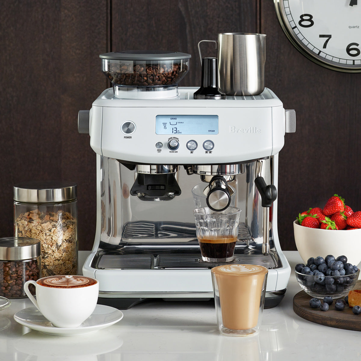 Breville Barista Pro Espresso Machine BES878SST - Stainless Steel, Professional Coffee Maker for Home Use, Perfect for Espresso, Latte & Cappuccino Lovers - Ideal for Kitchens, Offices & Coffee Shops