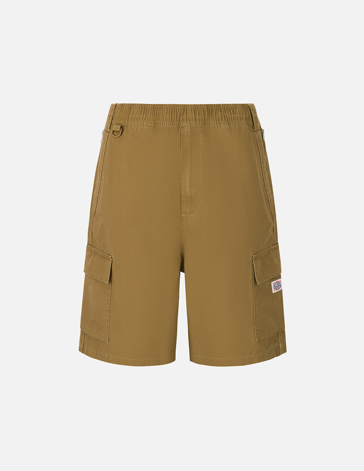 Kamon & 91 Appliqué Embroidery Cargo Shorts for Men - Comfortable Regular Fit Casual Pants with Multiple Pockets - Perfect for Outdoor Activities, Hiking, and Summer Adventures