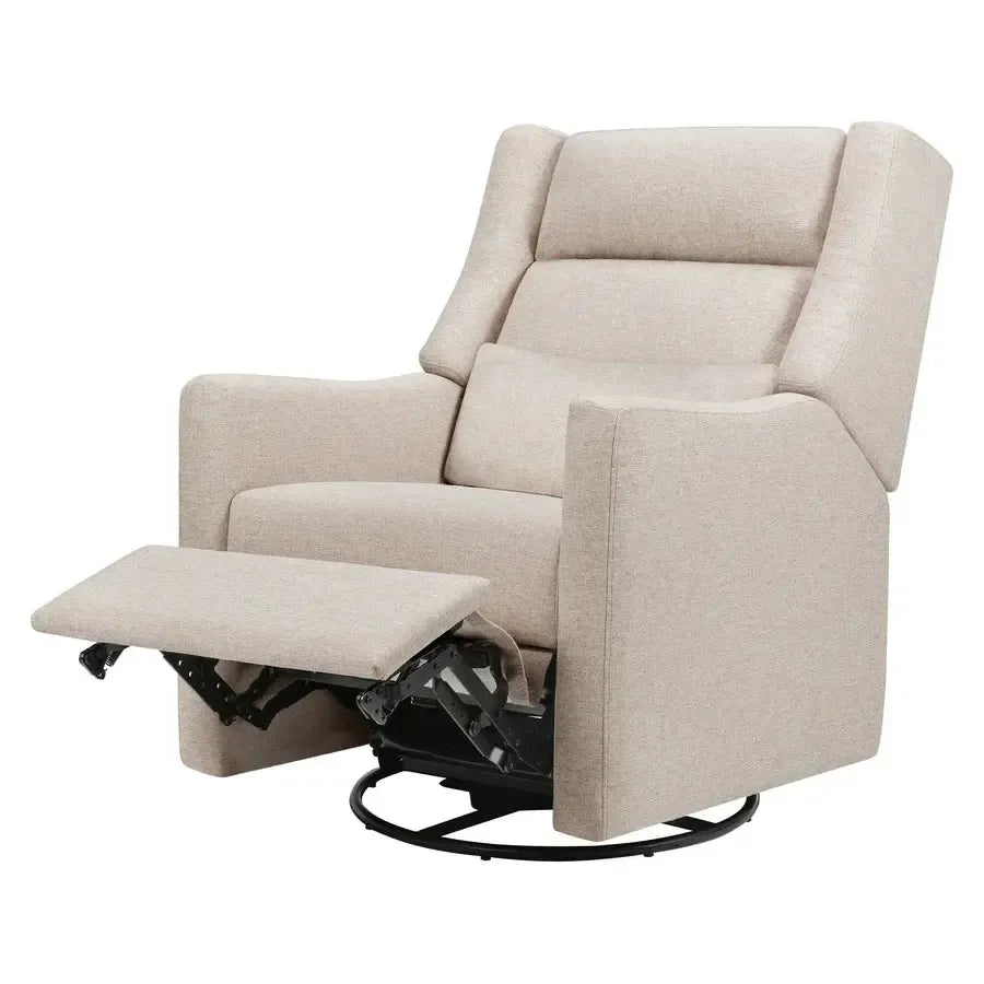 Babyletto Kiwi Plus Electronic Glider Recliner with Adjustable Headrest - Performance Grey Eco Weave Fabric - Nursery Glider for Breastfeeding & Baby Comfort