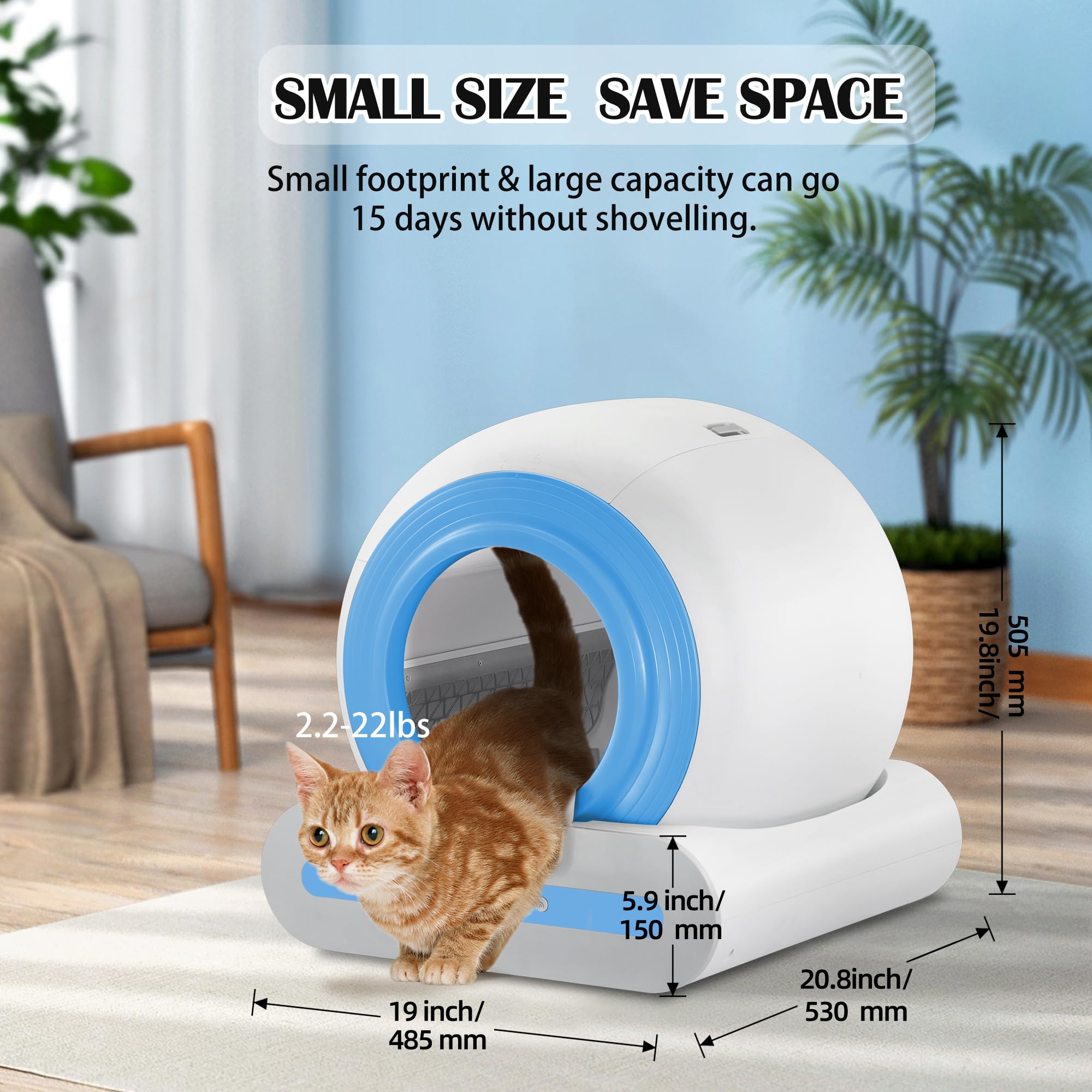 Self-Cleaning Litter Box for Multiple Cats - 65L+9L Smart Automatic Cat Toilet with APP Control & Odor Removal | Perfect for Busy Pet Owners & Multi-Cat Households