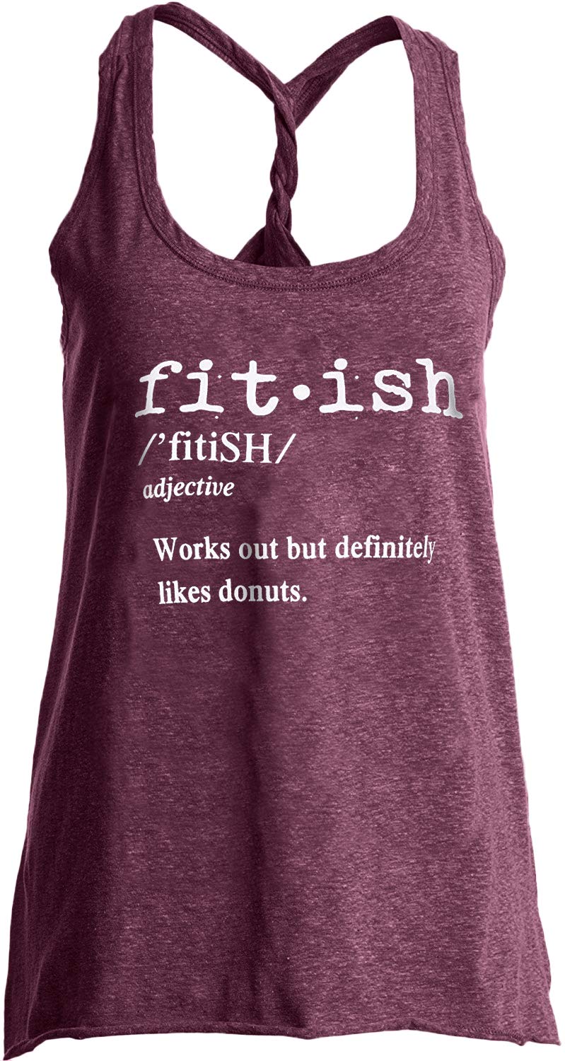IRISGOD Women's Workout Tank Tops - Summer Graphic Twisted Back Sleeveless Gym Shirts for Yoga, Running & Fitness Training