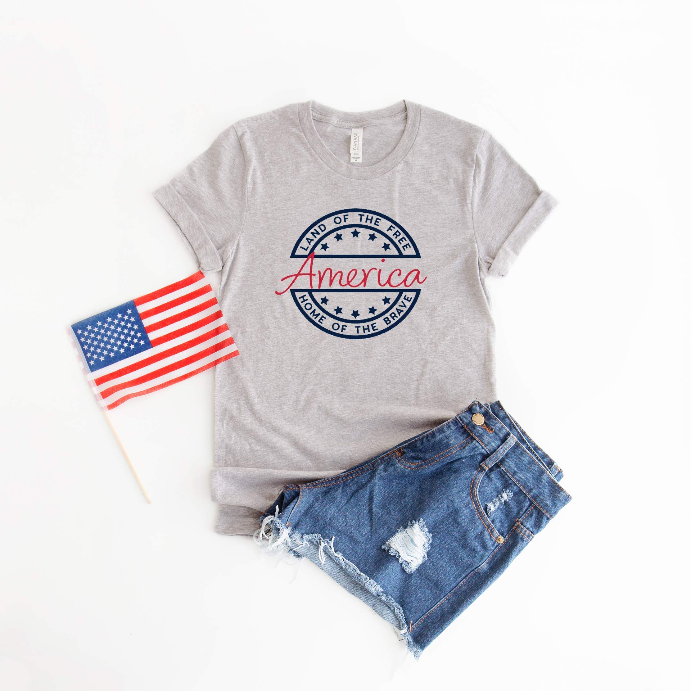 Patriotic American Flag T-Shirt for Women - USA Independence Day 4th of July Tee - Perfect for BBQ Parties, Fireworks & Summer Celebrations