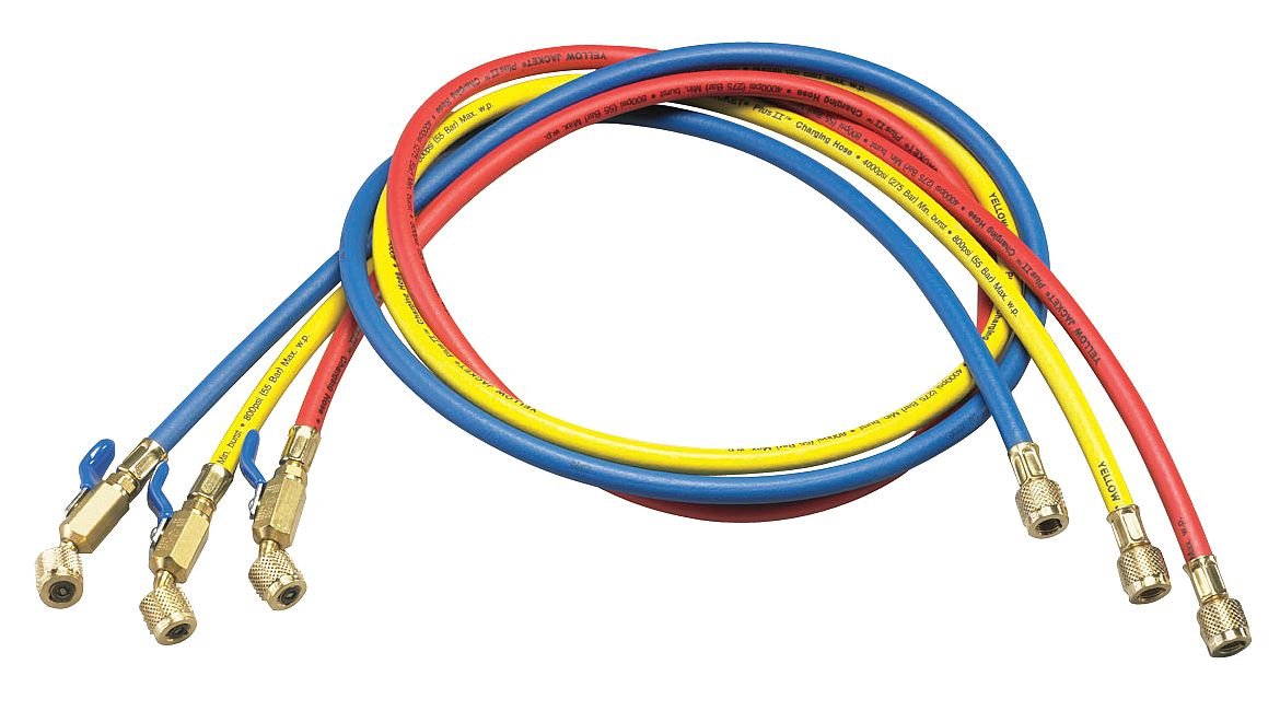 Yellow Jacket Low Loss Manifold Hose Set - 48 Inch for HVAC Refrigeration & AC Service | Ideal for Professional Technicians & DIY Repairs