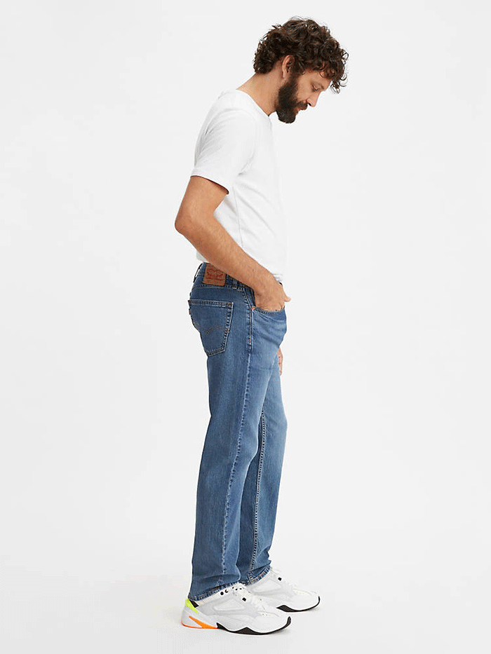 Levi's 505 Regular Fit Stretch Jeans for Men | Medium Wash Denim Pants | Comfortable & Stylish Casual Wear for Everyday Use