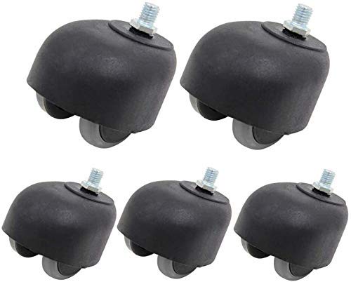 5-Piece Swivel Caster Wheels for Office Chairs, Computer Chairs, Tables & Furniture - Heavy Duty Threaded Casters Replacement for Home, Office & Commercial Use