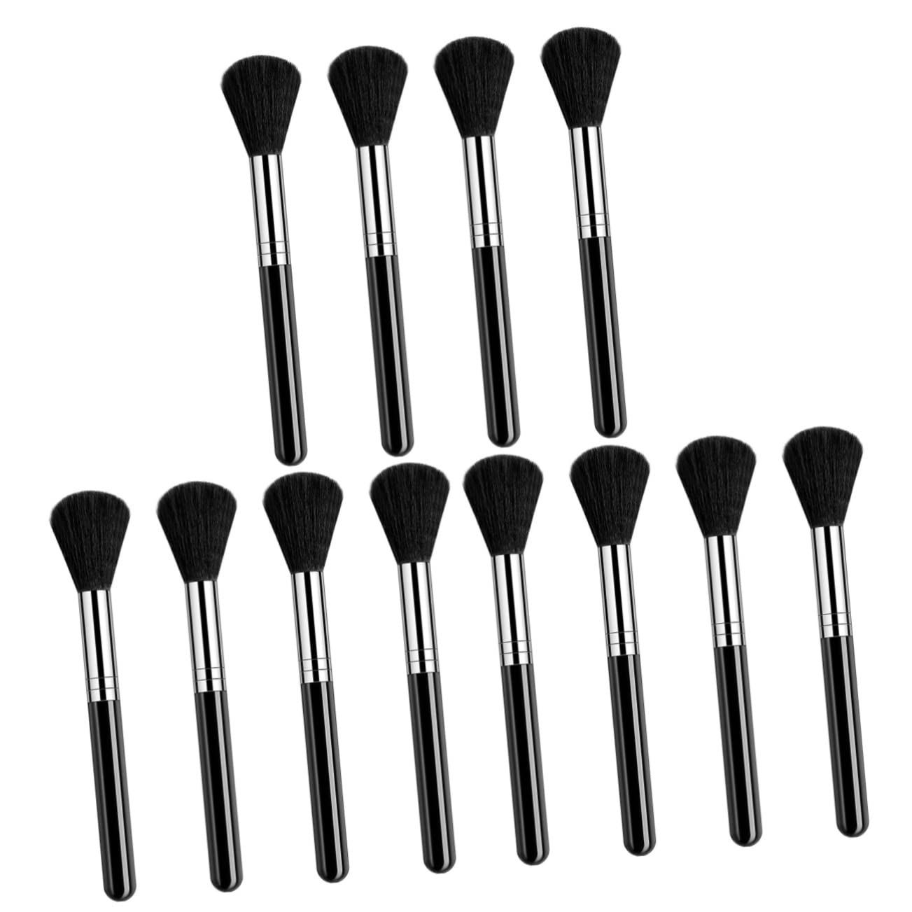 12 Pcs Nail Brush Set - Professional Dust Cleaner Brush for Acrylic Nails, Gel Polish & Makeup Tools | Black Nail Art Cleaning Brushes for Salon, Home Manicure & DIY Nail Care