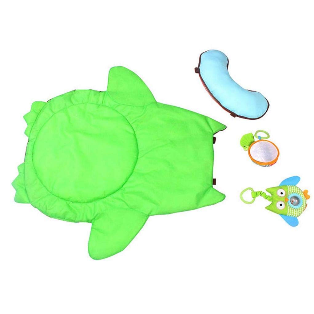 Soft Cartoon Owl Baby Play Mat with Safety Mirror & Hanging Toys - Non-Toxic Tummy Time Crawling Mat for Newborns & Infants - Perfect for Nursery Floor Play, Sensory Development & Early Learning Activities