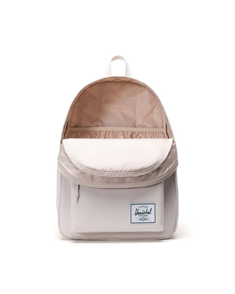 Herschel Classic XL Backpack - Water-Resistant Laptop Backpack for Men & Women, 25L Capacity, Moonbeam Color - Perfect for Travel, Work & School Commute
