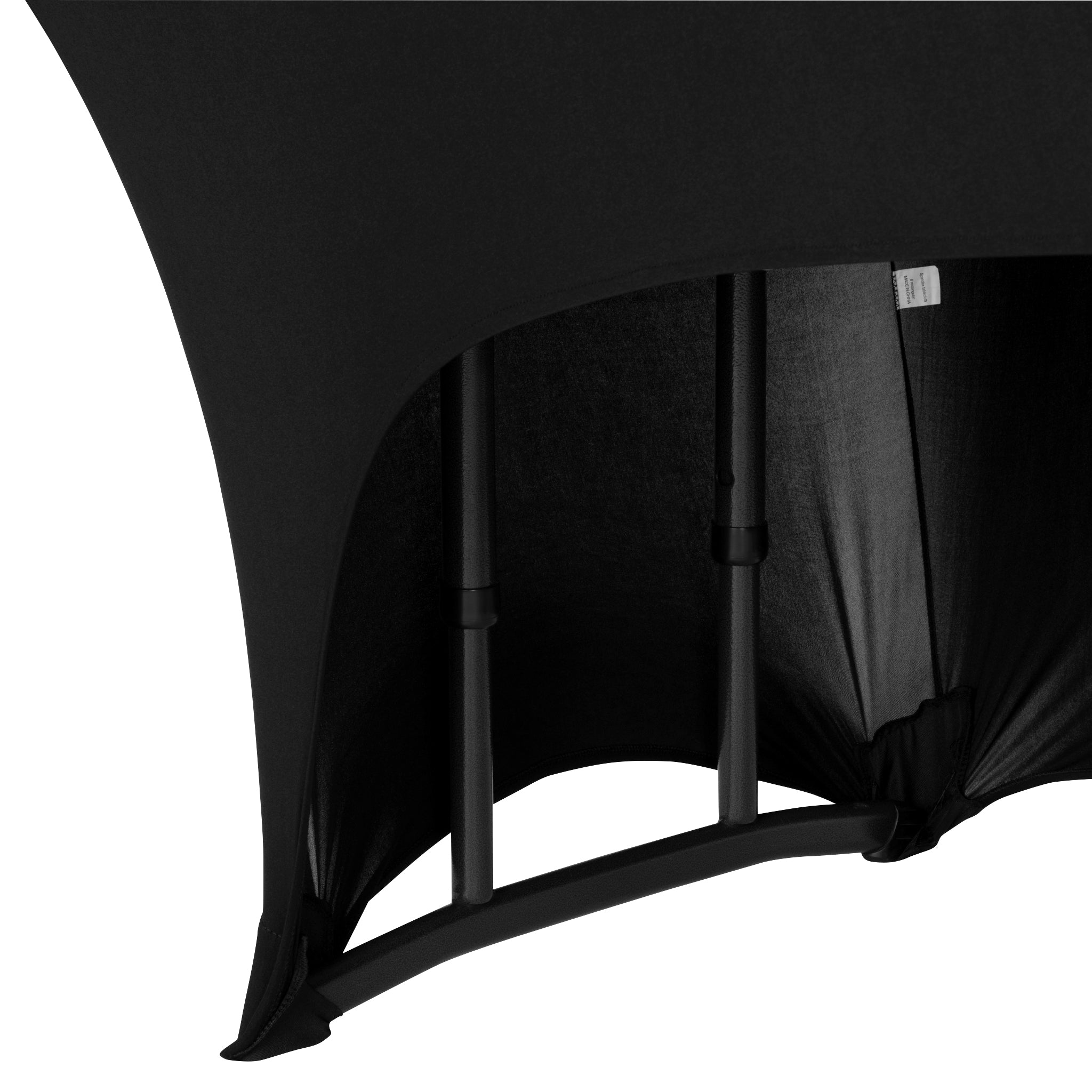 6 FT Open Back Stretch Spandex Rectangular Table Cover - Black | Perfect for Banquet, Wedding, and Event Decorations