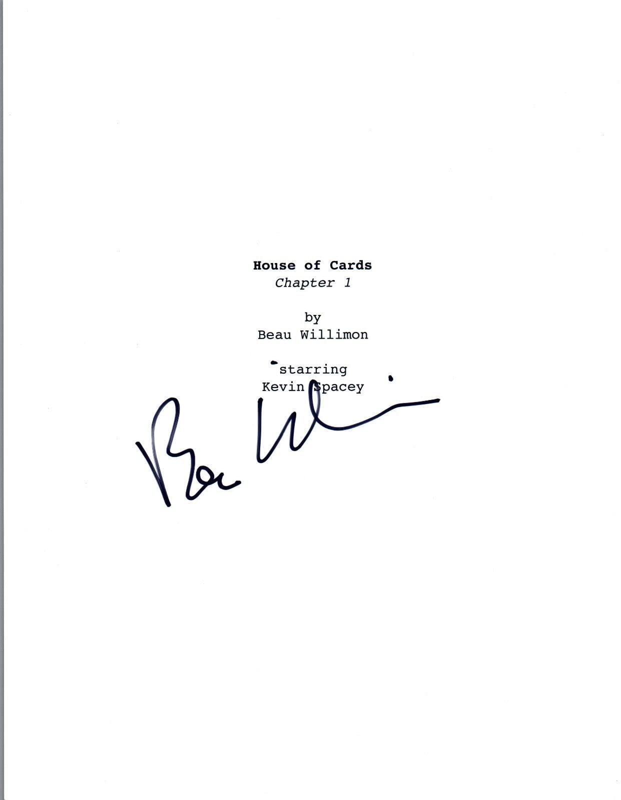 Beau Willimon Signed Autographed HOUSE OF CARDS Pilot Episode Script with COA - Rare Collectible Memorabilia for TV Show Fans & Political Drama Enthusiasts - Perfect for Display in Home Theater, Office or Gift for Film Buffs