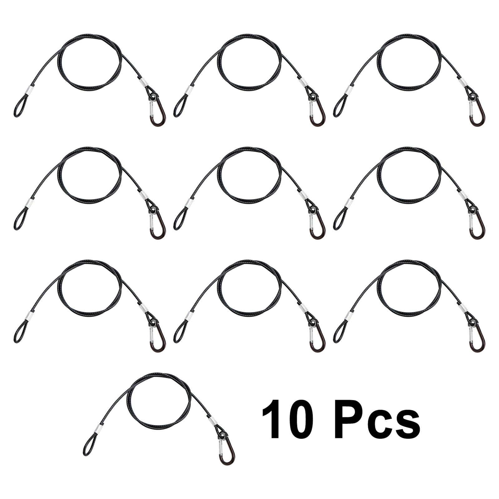 1/5/10Pcs 4MM Thick Steel Wire Safety Cable - Heavy Duty Security Wire for Stage Lighting, Clamps & Beam Lights - Perfect for Theaters, Concerts & Event Rigging