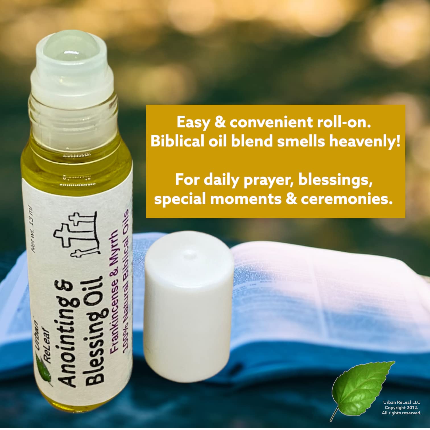Urban ReLeaf Anointing Oil Roll-On - Frankincense & Myrrh for Blessing & Comfort