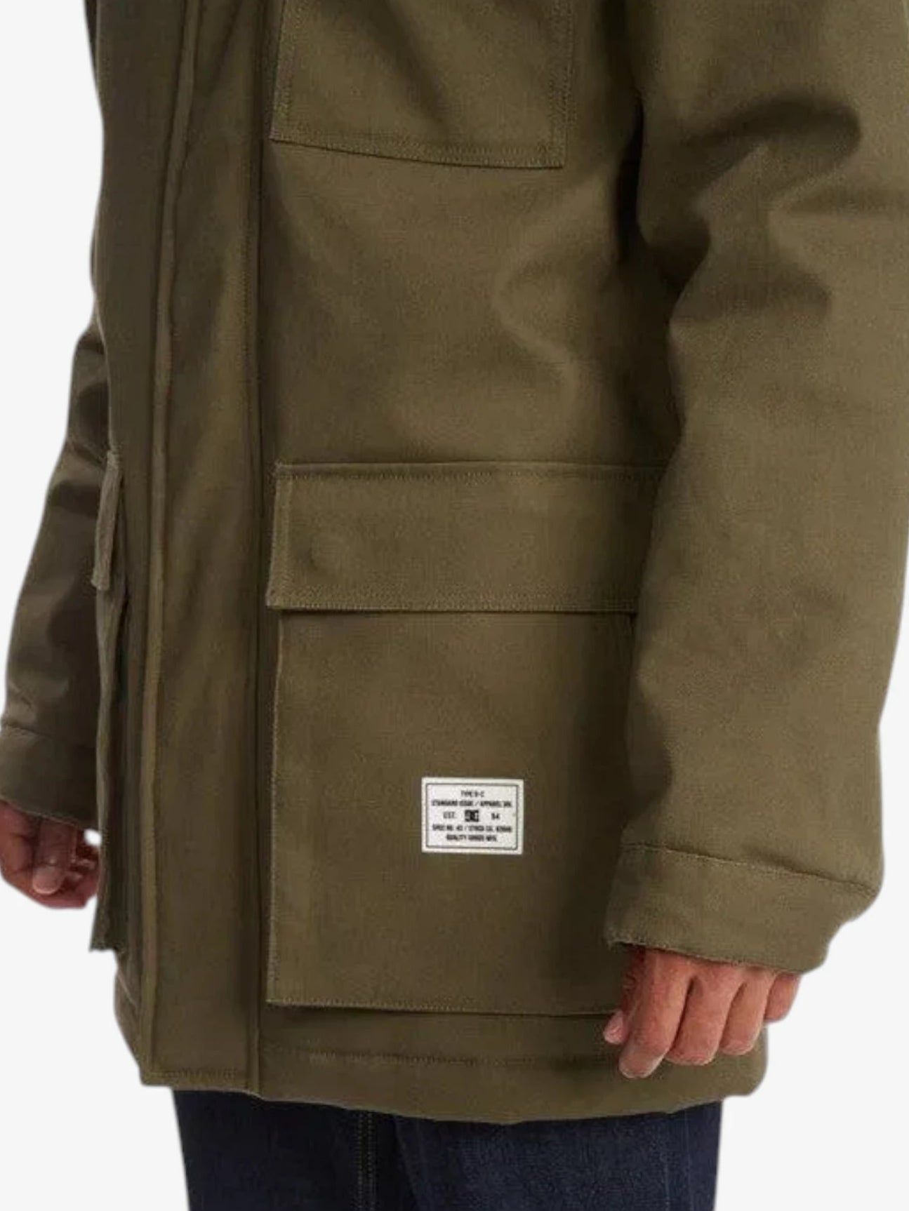 DC Parka Canondale 2 Military Green Waterproof Winter Jacket for Men - Outdoor Hiking, Camping & Cold Weather Protection