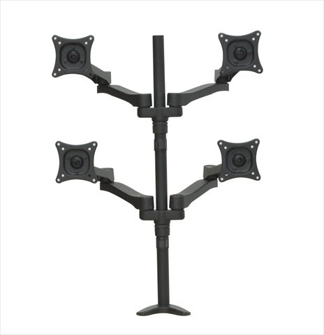 Adjustable Quad Screen Monitor Mount Stand - Ergonomic Articulating Arm for 4 Monitors up to 32