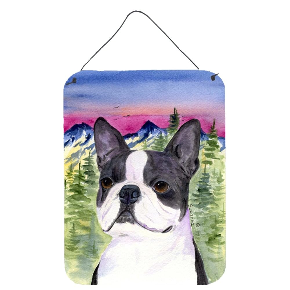 Boston Terrier Metal Wall Art Sign - 12x16 Inch Aluminum Home Decor for Kitchen, Bar, Bathroom & Front Door - Durable Multicolor Hanging Plaque for Pet Lovers | Perfect for Dog-Themed Room Decor & Gift Ideas