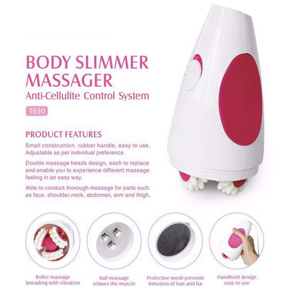 Handheld Massage Roller for Weight Loss - Abdominal & Full Body Slimming Tool - Portable White Massager for Home Gym & Relaxation - Perfect for Post-Workout Recovery & Stress Relief