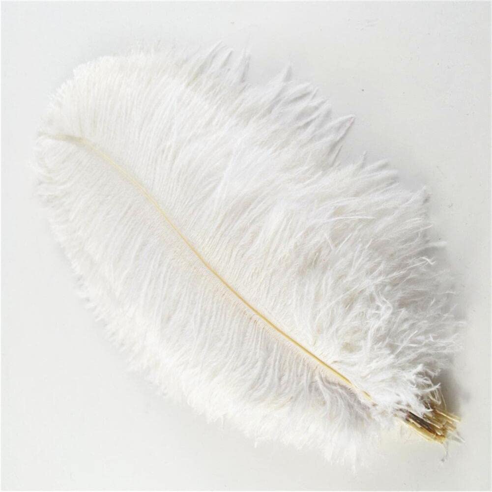 Premium White Ostrich Feathers for Wedding Centerpieces, Party Decor, Easter & Gatsby Themed Events - 22-24 Inch Long - Elegant Home & Event Decoration