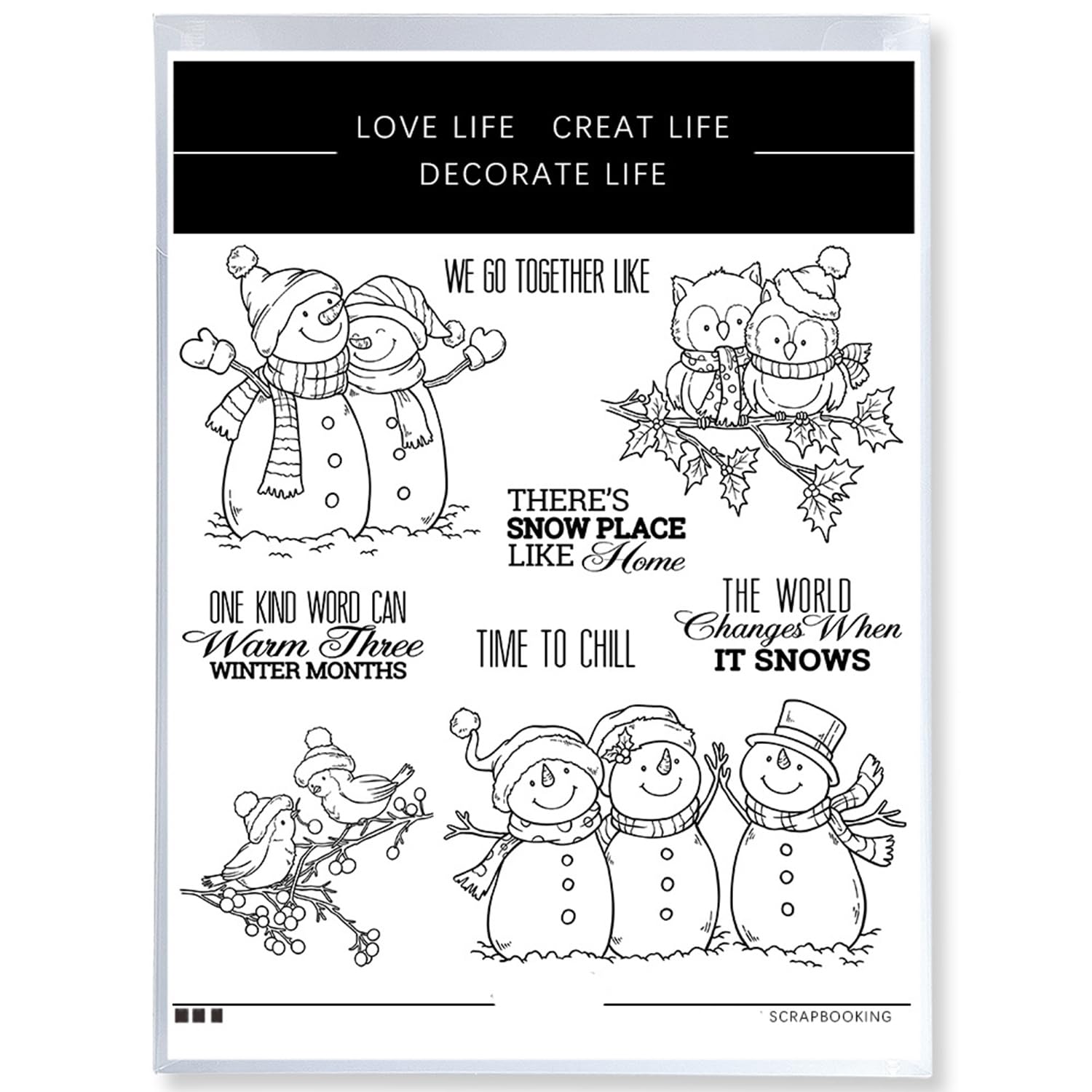 Snowman Stamps and Dies Set for Card Making - Christmas, DIY Scrapbooking, Greeting Cards, Paper Crafts (300+ Designs) - Perfect for Holiday Albums, Birthday Cards & Festive Projects