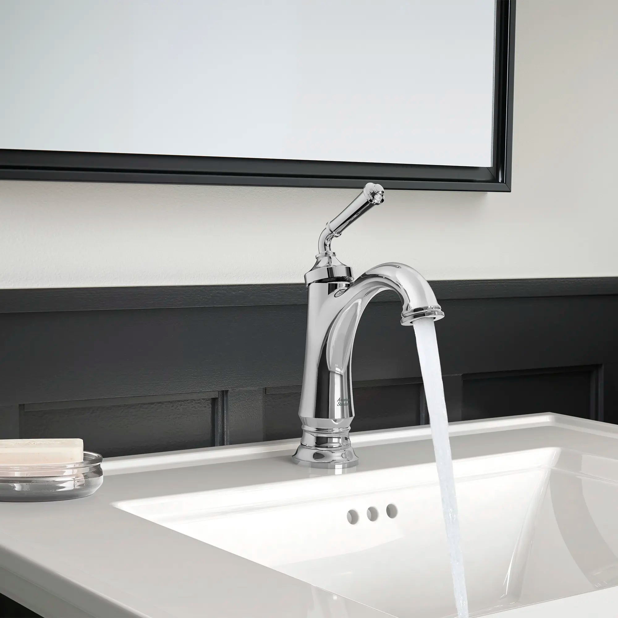 Delancey® Single Hole Single Handle Bathroom Sink Faucet 1.2 GPM Water-Saving Design with Lever Handle - Perfect for Modern Bathrooms, Powder Rooms & Guest Baths