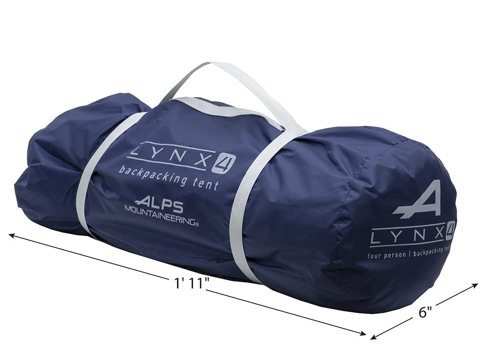 ALPS Mountaineering Lynx 4-Person Tent - Lightweight Backpacking Tent for Camping, Hiking & Outdoor Adventures - Waterproof 4-Season Shelter for Family Camping Trips