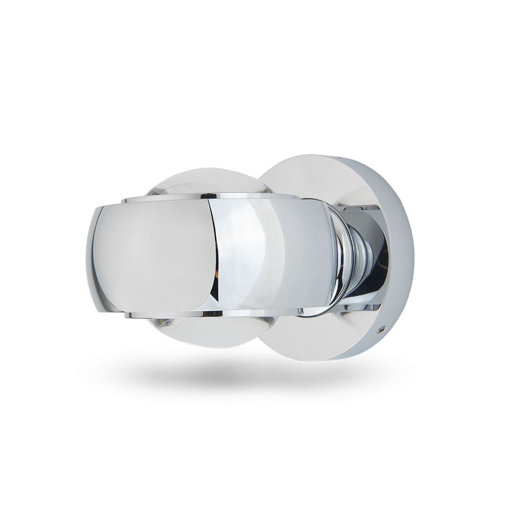 VONN Orbit VMWA004201A008CH LED Adjustable Wall Sconce Light Fixture in Chrome - Modern Lighting for Bedroom, Living Room & Hallway