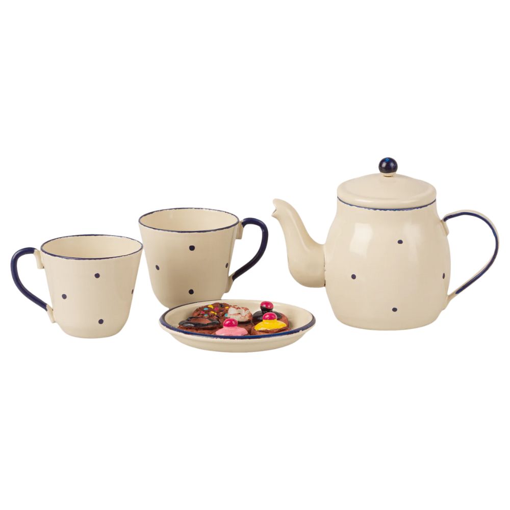 Maileg Miniature Tea Set for Two - Adorable Dollhouse Accessories for Pretend Play & Tea Parties - Perfect for Kids, Collectors & Gift Giving