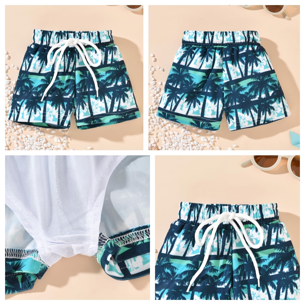 Fioukiay Baby Boy Swim Trunks - Toddler & Infant Boys' Quick-Dry Swimwear for Pool, Beach & Summer Fun
