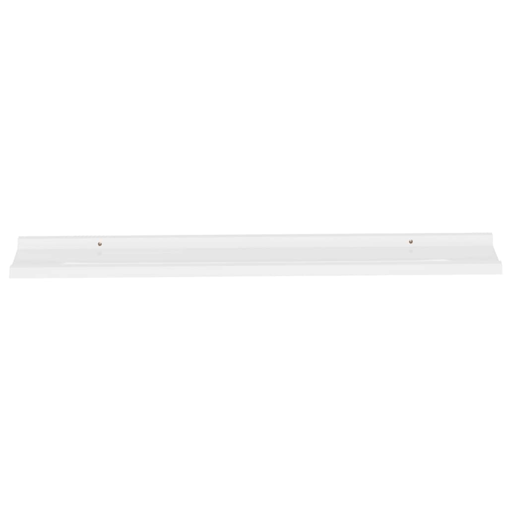 2-Pack High Gloss White Floating Wall Shelves - 39.4