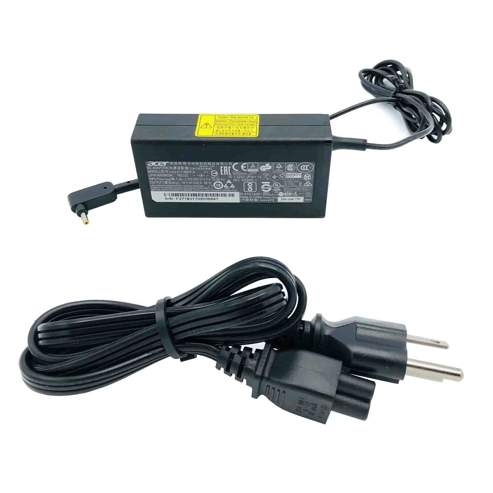 Original AC Adapter Charger Power Cord for Acer Chromebook 15 CB3-532 CB3-571 | Replacement Laptop Charger | Perfect for Home, Office & Travel Use