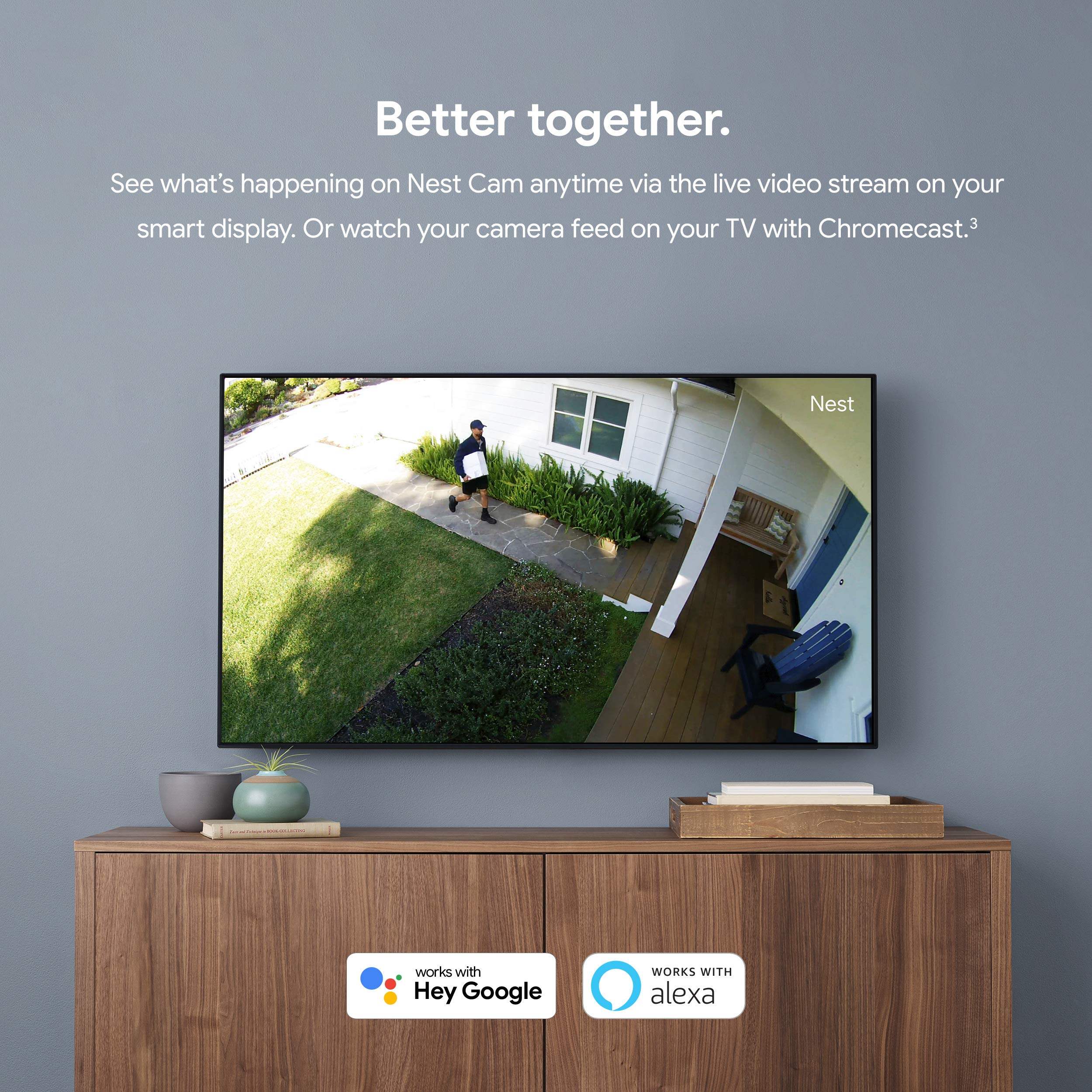 Google Nest Cam Outdoor 2-Pack (1st Gen) - Weatherproof Security Camera with Night Vision & Mobile App Control - Ideal for Home Surveillance, Backyard Monitoring & Business Security