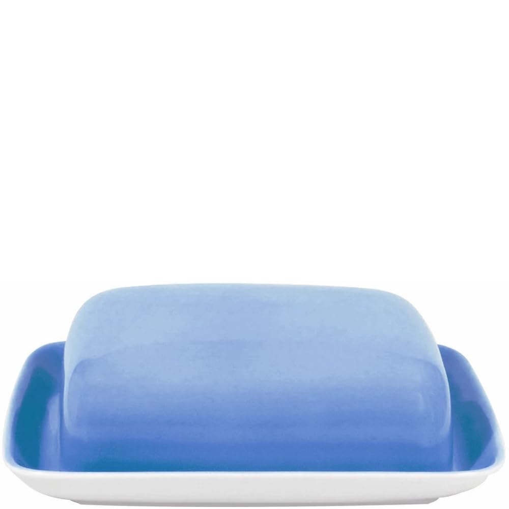 KAHLA Pronto Butter Dish with Angled Design - Sky Blue Ceramic Butter Keeper (1 Piece) | Perfect for Kitchen Countertop, Dining Table & Breakfast Serving