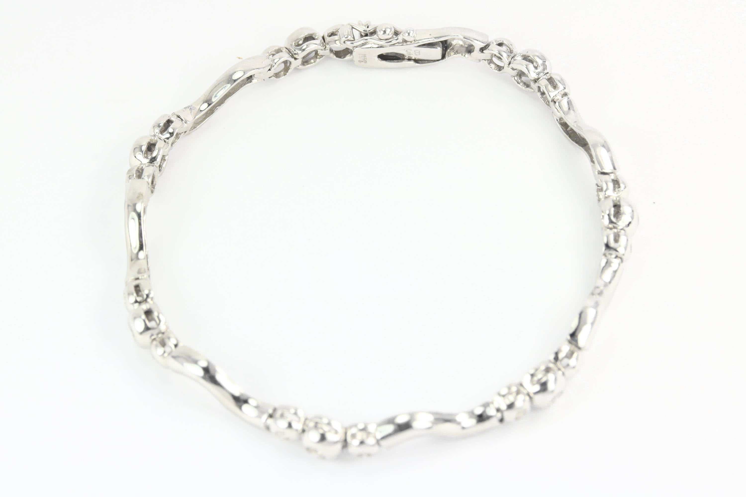 1/2tcw Modern Satin Finish Diamond Bezel Set Tennis Bracelet for Women - Elegant Jewelry Gift for Anniversary, Wedding & Special Occasions
