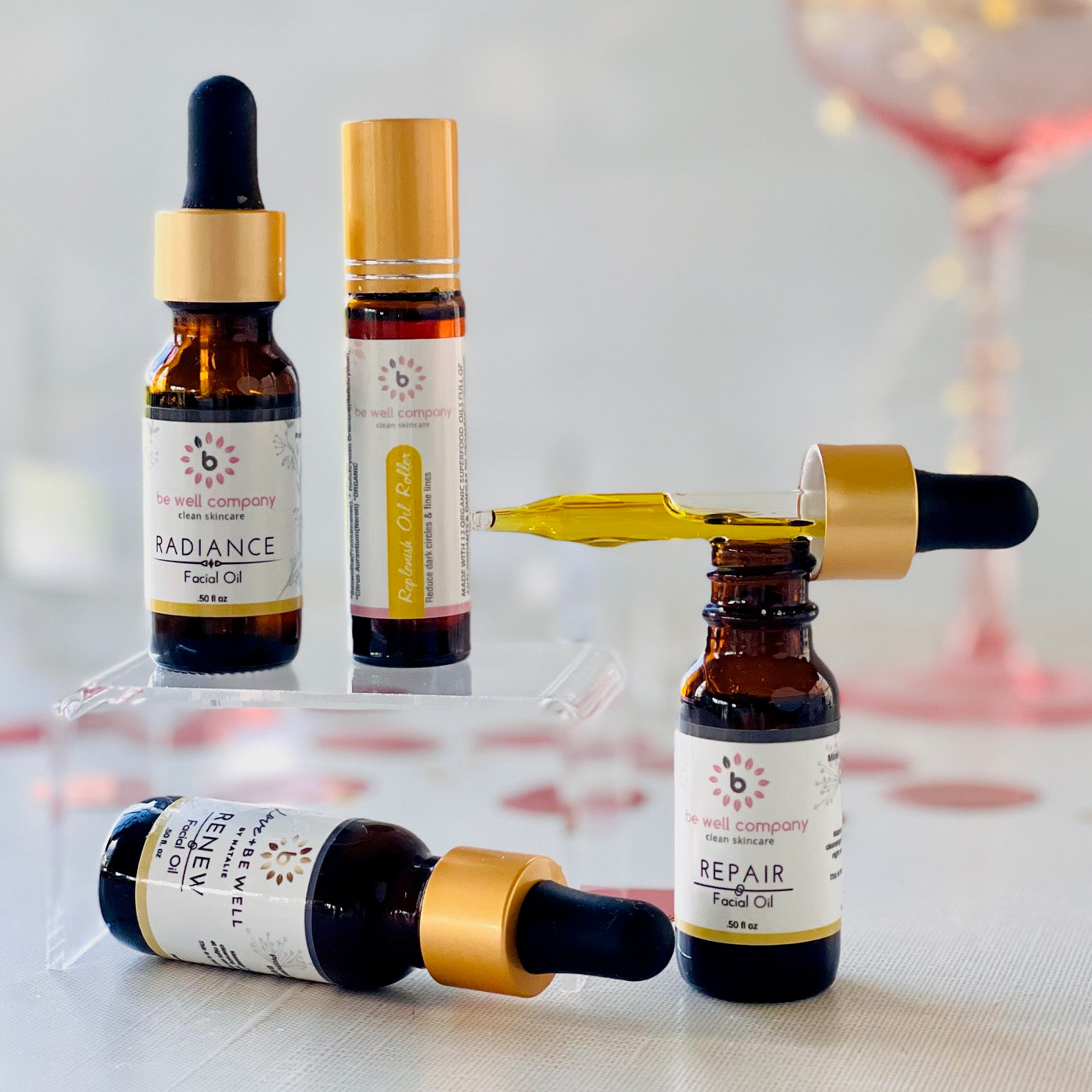 Best Premium Facial Oil Kit for Glowing Skin - Organic & Natural Skincare Set - Perfect for Night Routine & Anti-Aging Care