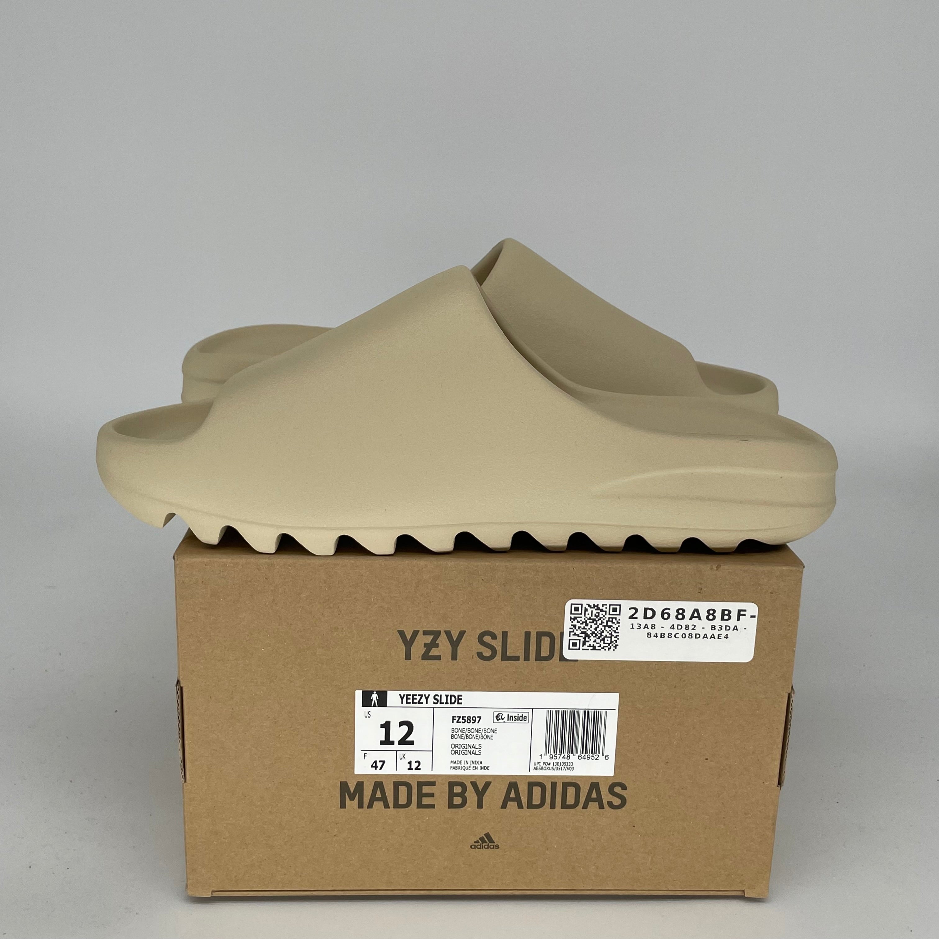 Adidas Yeezy Slide Bone - Men's Size 12 (FZ5897) | Comfortable Slides for Beach, Pool & Casual Wear