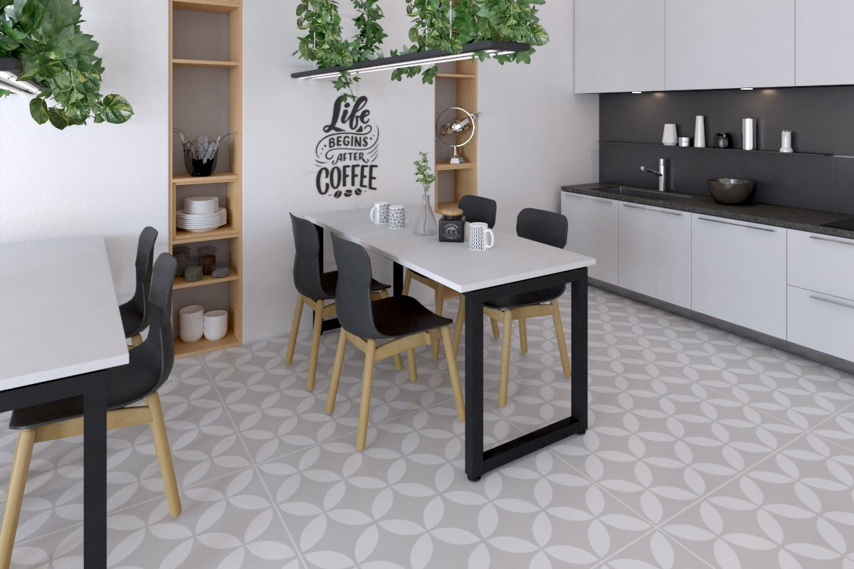 Quadro Loop Legs Table - 1600L x 800W Modern Dining Table for Home & Office - Perfect for Dining Rooms, Kitchens, and Workspaces