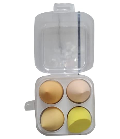 4 Pcs Blender Sponge Set for Makeup - Soft Beauty Blending Sponges for Flawless Foundation & Concealer Application - Perfect for Daily Makeup, Travel & Professional Use