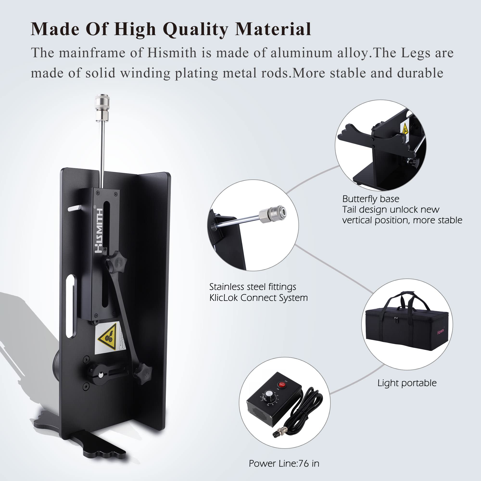 Premium Hismith Table Top 2.0 Max Sex Machine - Powerful 100W Adult Toy with KlicLok System, APP/Remote/Wireless 3-in-1 Control & Included Dildo - Perfect for Solo Play, Couples Fun, and BDSM Exploration