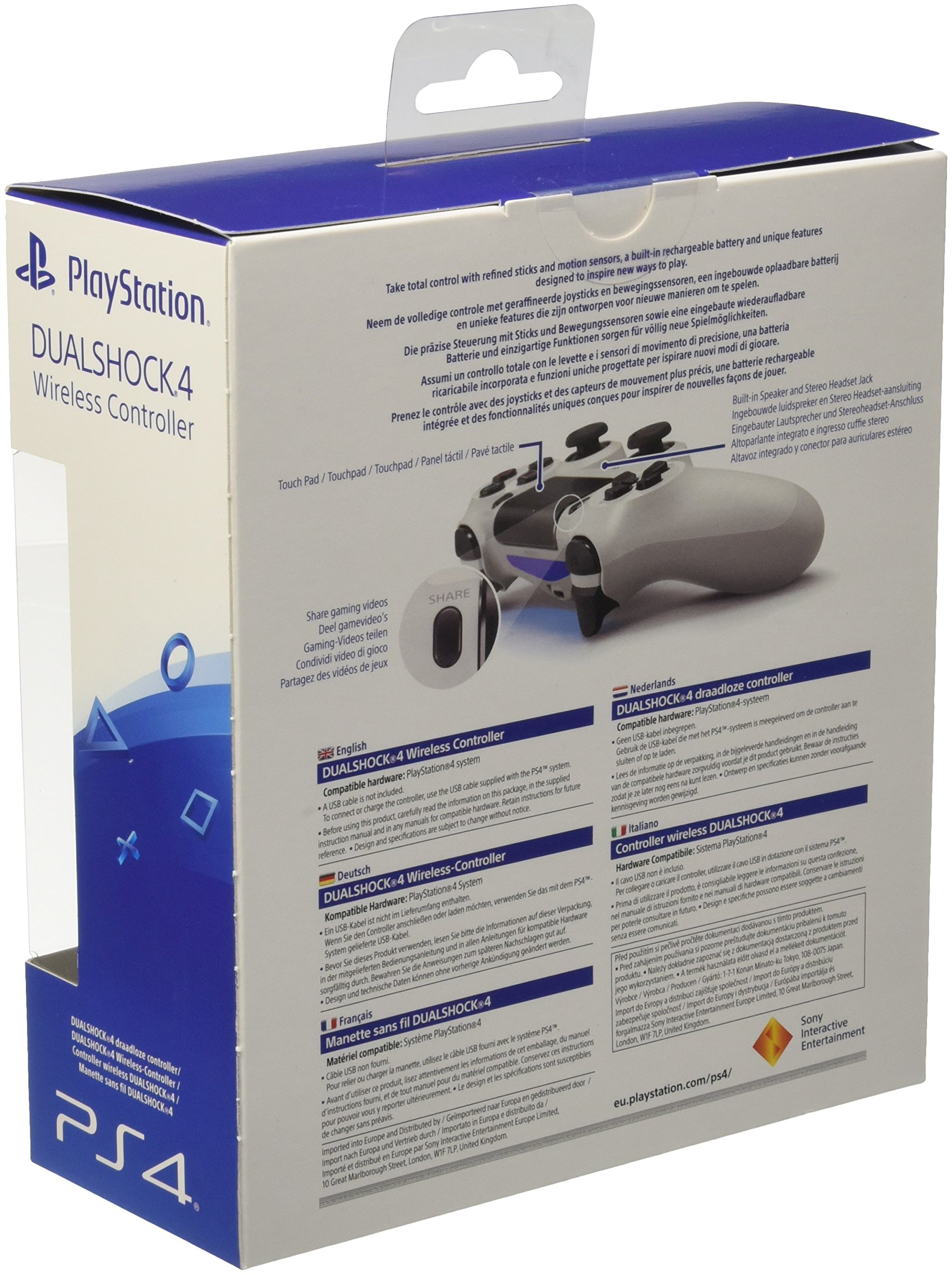 Wireless PlayStation 4 DualShock 4 Controller - White | Compatible with PS4 & PS5 | Perfect for Gaming, Streaming & Multiplayer Sessions